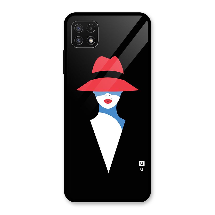 Mysterious Woman Illustration Glass Back Case for Galaxy A22 5G
