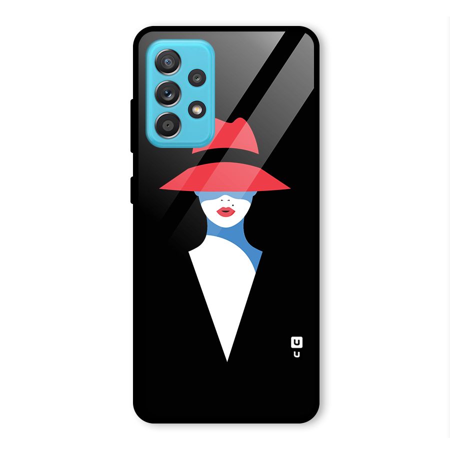 Mysterious Woman Illustration Glass Back Case for Galaxy A52