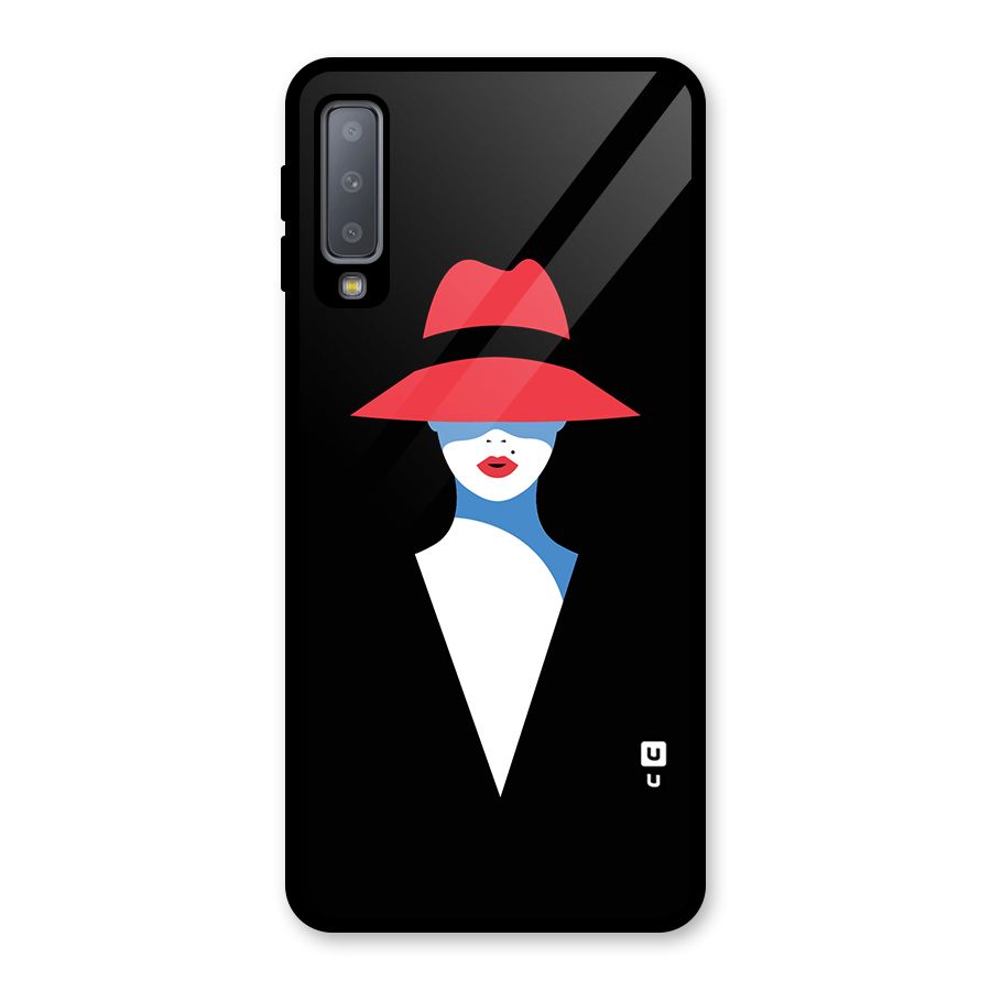 Mysterious Woman Illustration Glass Back Case for Galaxy A7 (2018)