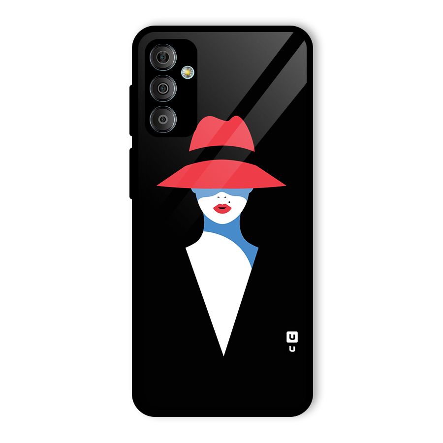 Mysterious Woman Illustration Glass Back Case for Galaxy F23
