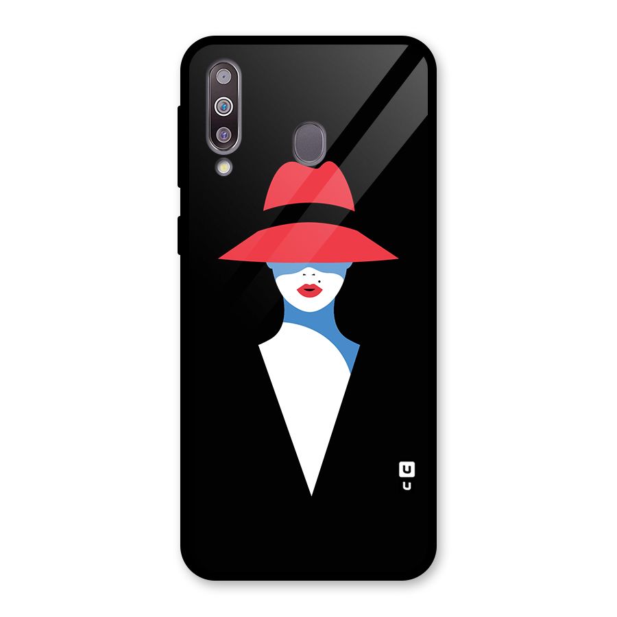 Mysterious Woman Illustration Glass Back Case for Galaxy M30