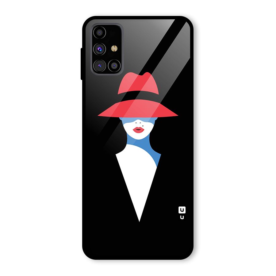 Mysterious Woman Illustration Glass Back Case for Galaxy M31s