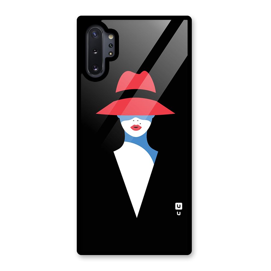 Mysterious Woman Illustration Glass Back Case for Galaxy Note 10 Plus