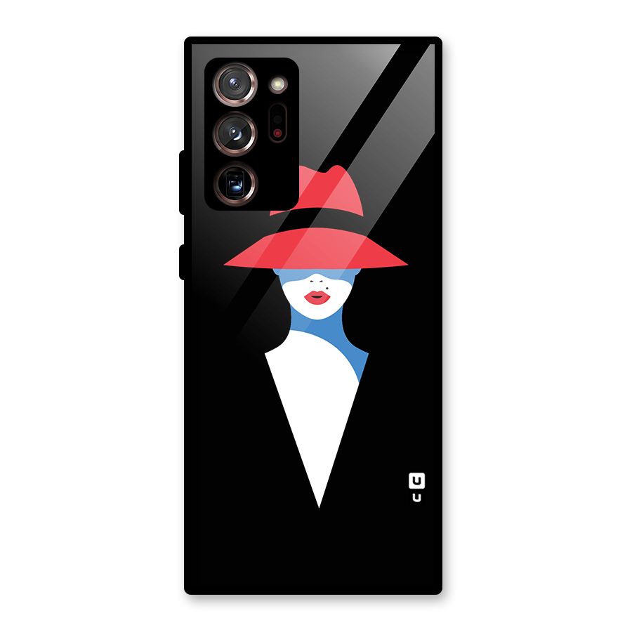 Mysterious Woman Illustration Glass Back Case for Galaxy Note 20 Ultra