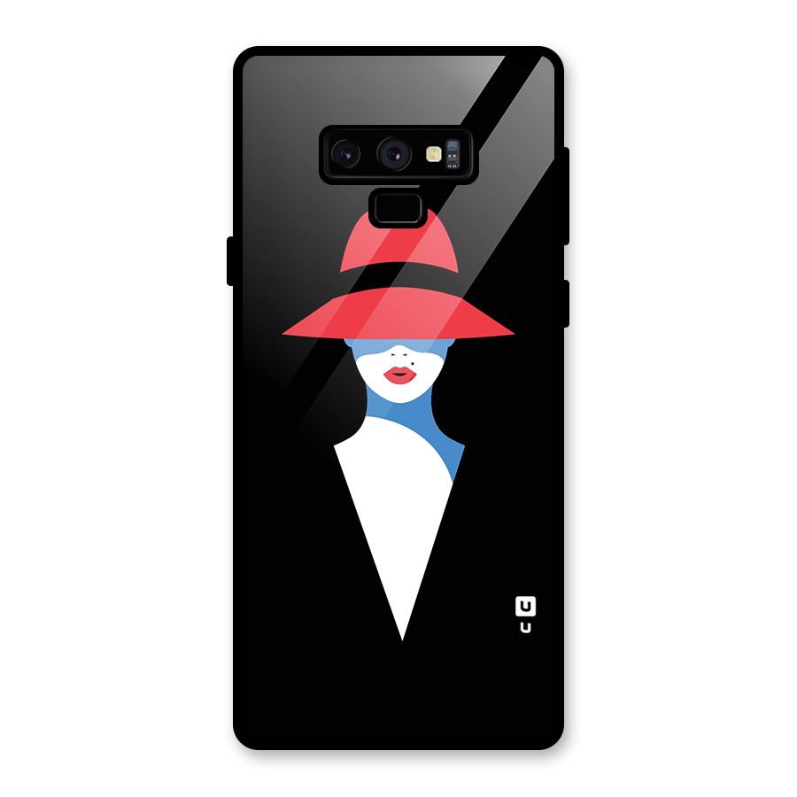 Mysterious Woman Illustration Glass Back Case for Galaxy Note 9