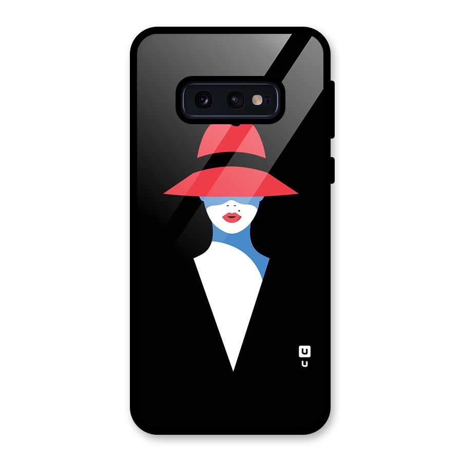 Mysterious Woman Illustration Glass Back Case for Galaxy S10e