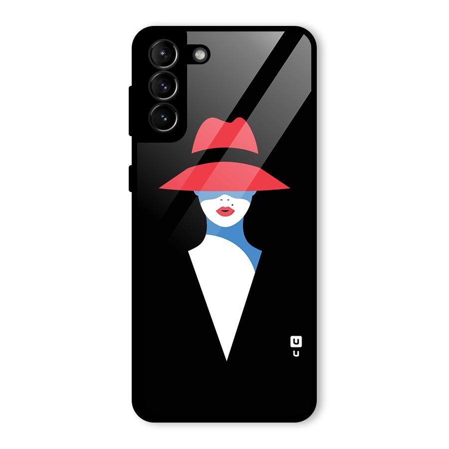 Mysterious Woman Illustration Glass Back Case for Galaxy S21 Plus