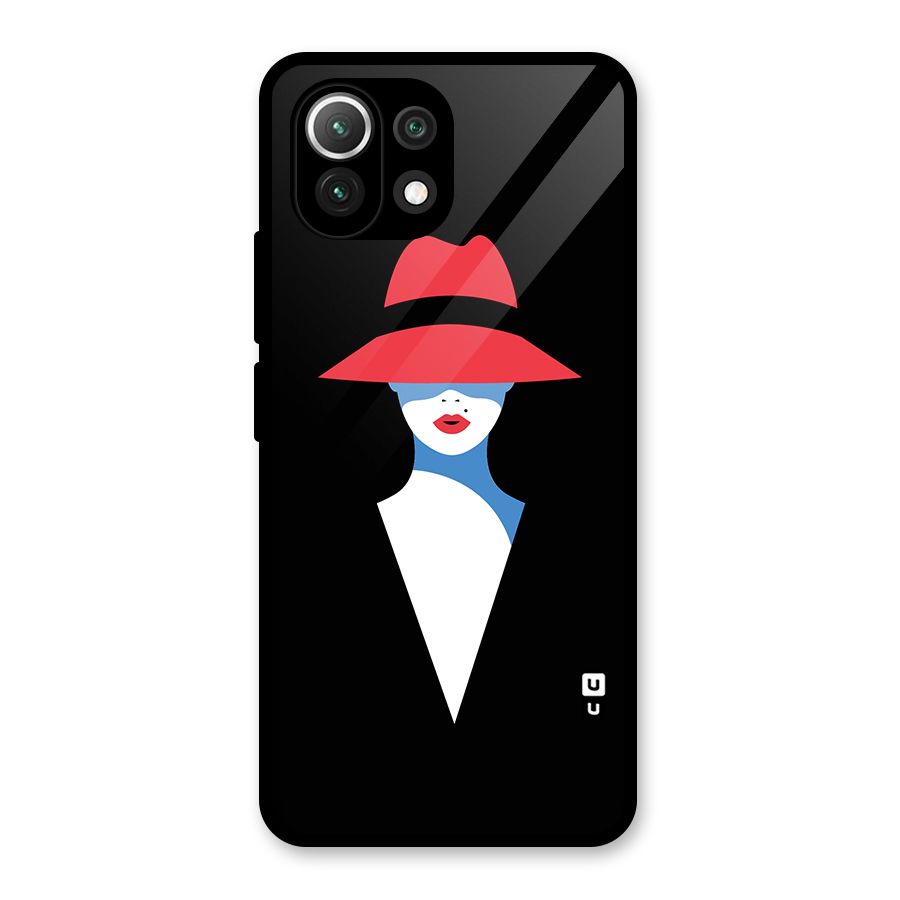 Mysterious Woman Illustration Glass Back Case for Mi 11 Lite NE 5G