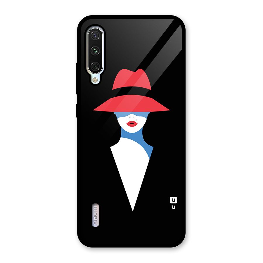 Mysterious Woman Illustration Glass Back Case for Mi A3