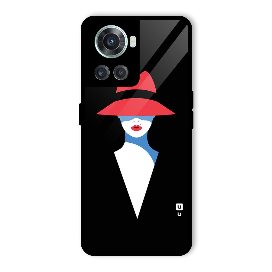 Mysterious Woman Illustration Glass Back Case for OnePlus 10R
