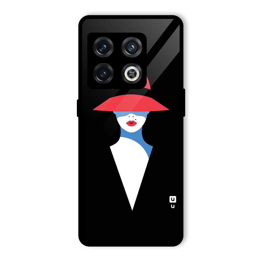 Mysterious Woman Illustration Glass Back Case for OnePlus 10 Pro 5G