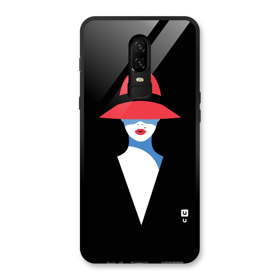 Mysterious Woman Illustration Glass Back Case for OnePlus 6