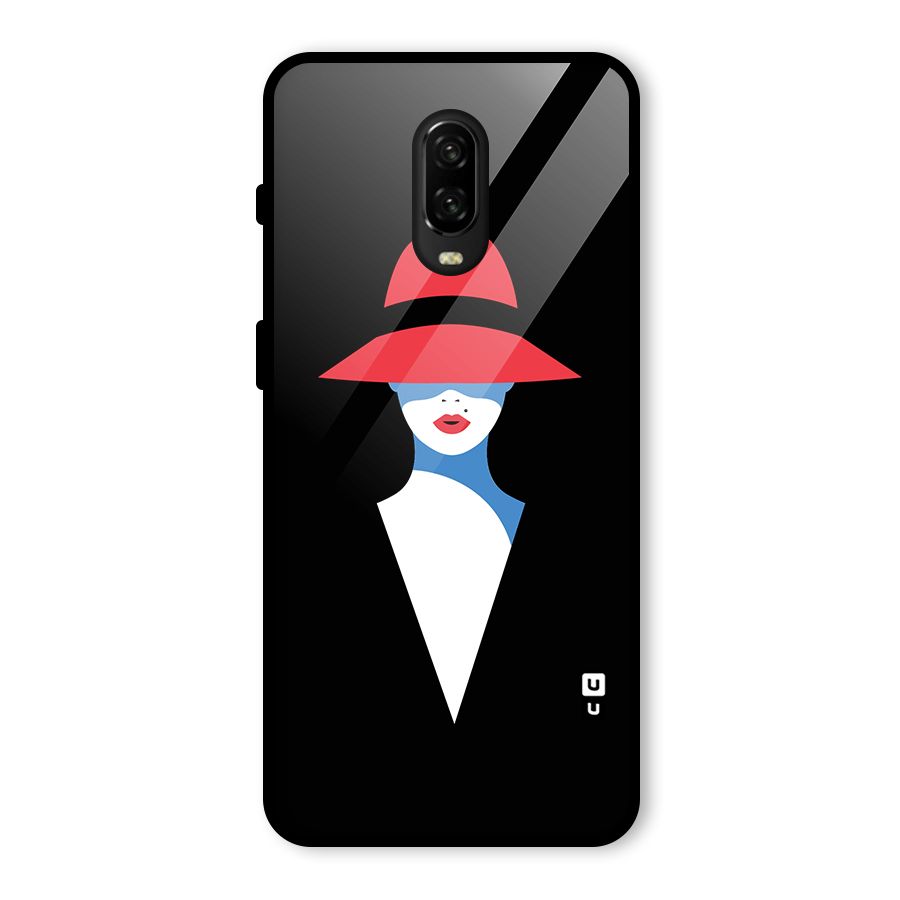 Mysterious Woman Illustration Glass Back Case for OnePlus 6T