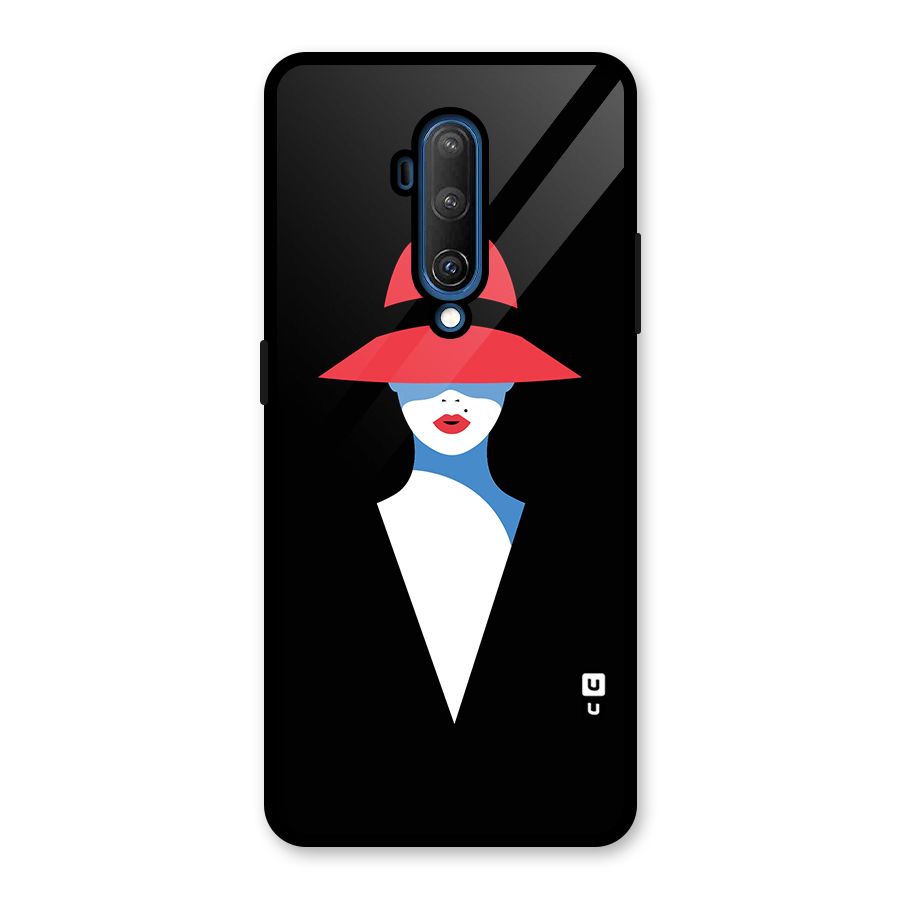Mysterious Woman Illustration Glass Back Case for OnePlus 7T Pro