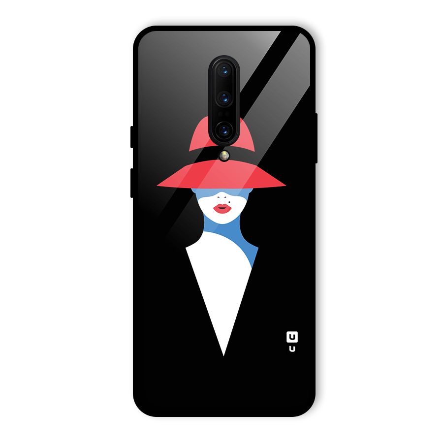 Mysterious Woman Illustration Glass Back Case for OnePlus 7 Pro