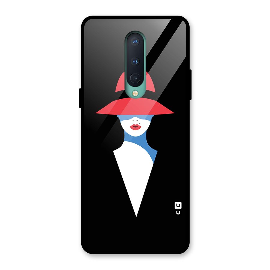Mysterious Woman Illustration Glass Back Case for OnePlus 8