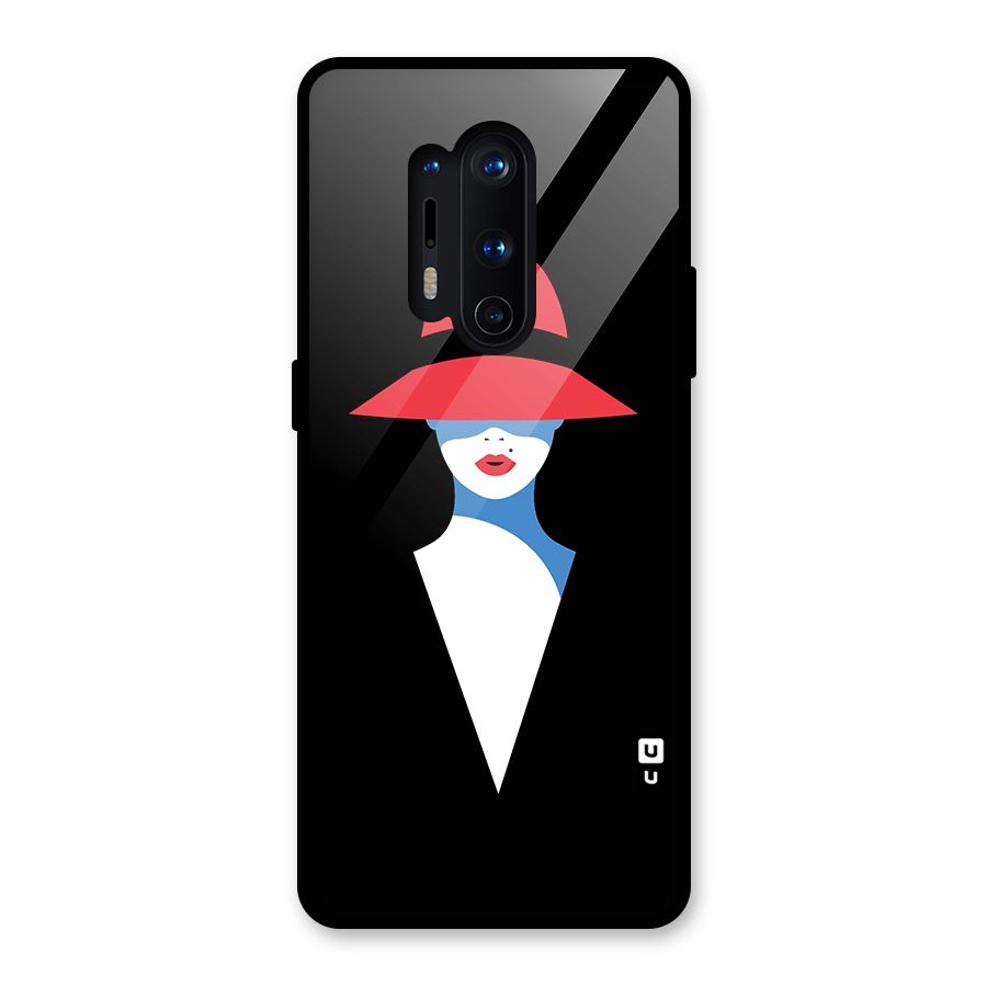 Mysterious Woman Illustration Glass Back Case for OnePlus 8 Pro