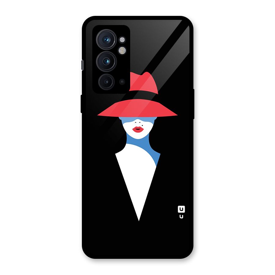 Mysterious Woman Illustration Glass Back Case for OnePlus 9RT 5G