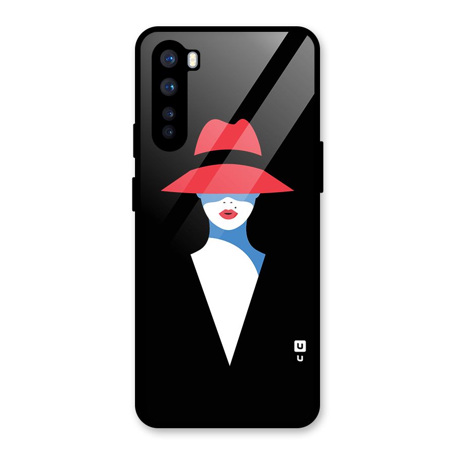 Mysterious Woman Illustration Glass Back Case for OnePlus Nord
