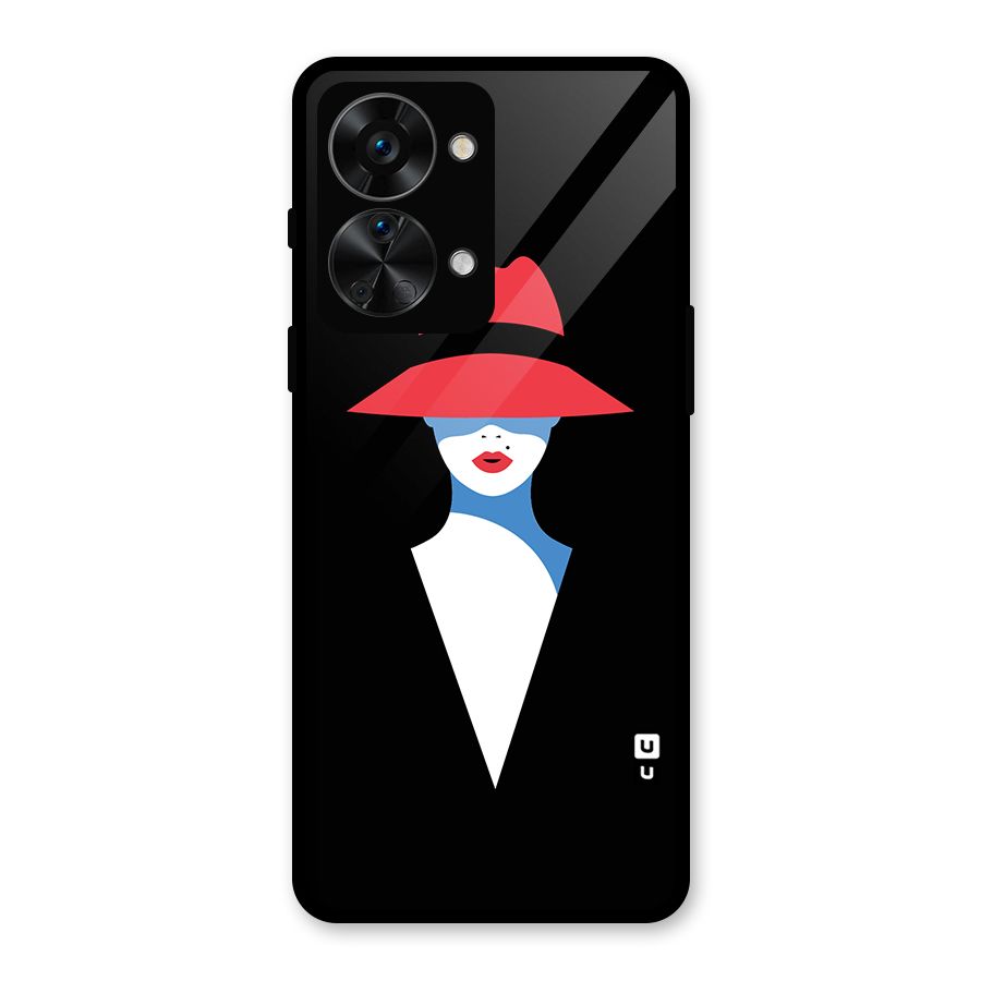Mysterious Woman Illustration Glass Back Case for OnePlus Nord 2T