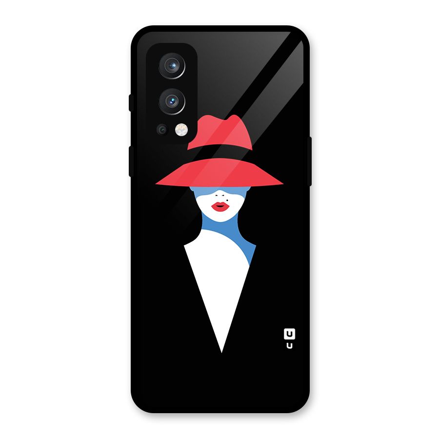 Mysterious Woman Illustration Glass Back Case for OnePlus Nord 2 5G