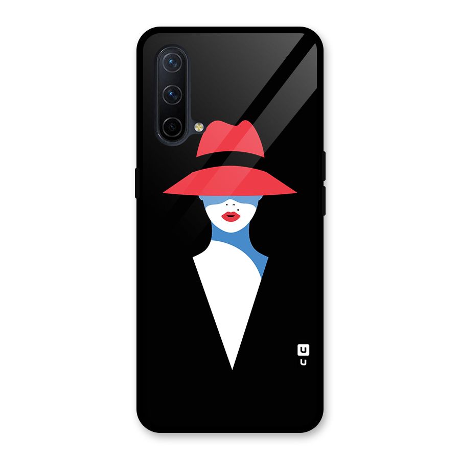 Mysterious Woman Illustration Glass Back Case for OnePlus Nord CE 5G