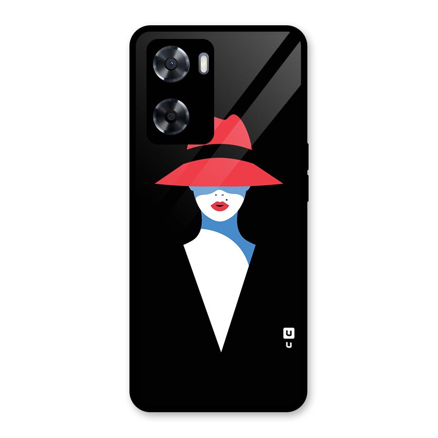 Mysterious Woman Illustration Glass Back Case for Oppo A57 2022