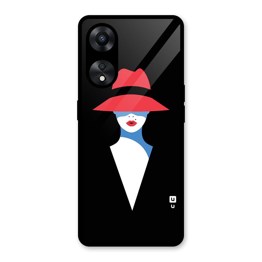 Mysterious Woman Illustration Glass Back Case for Oppo A78