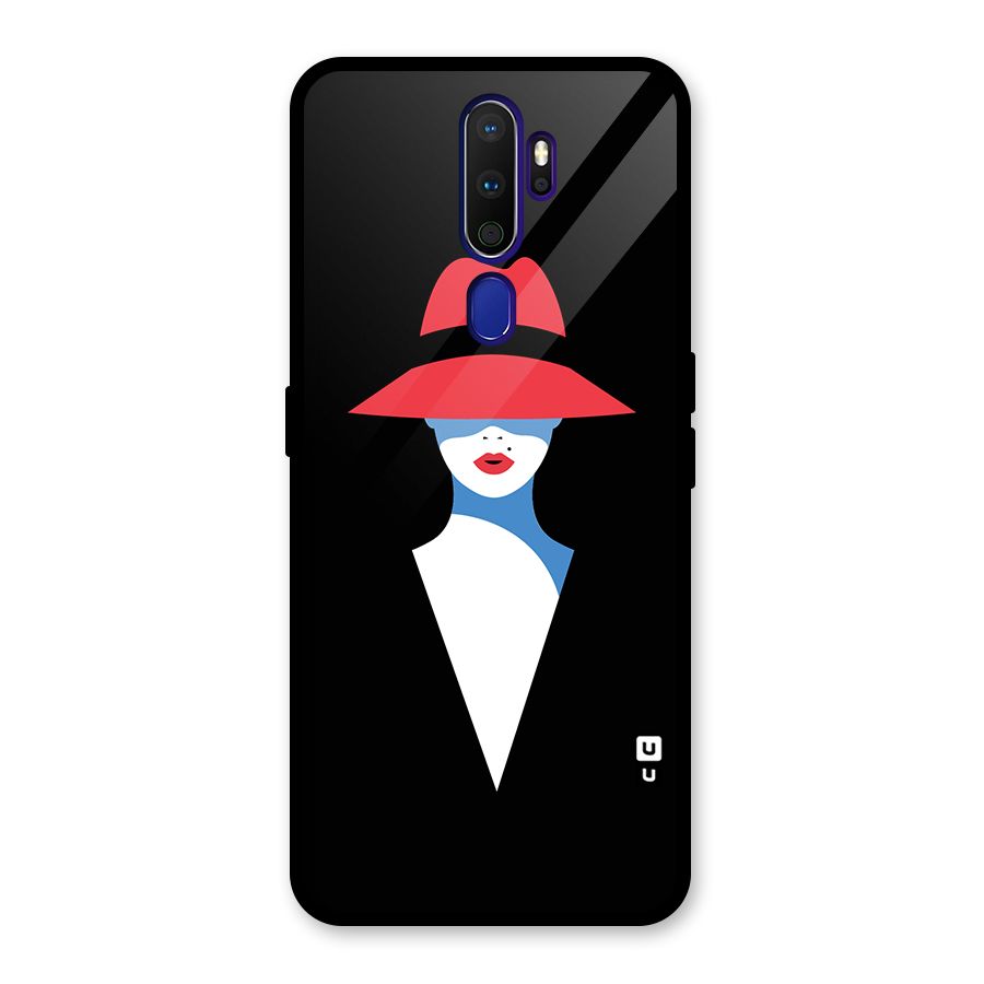 Mysterious Woman Illustration Glass Back Case for Oppo A9 (2020)