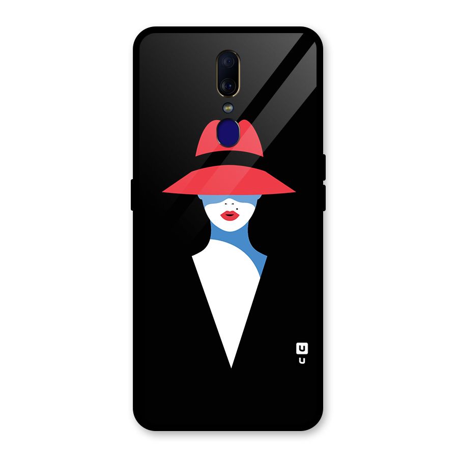 Mysterious Woman Illustration Glass Back Case for Oppo F11