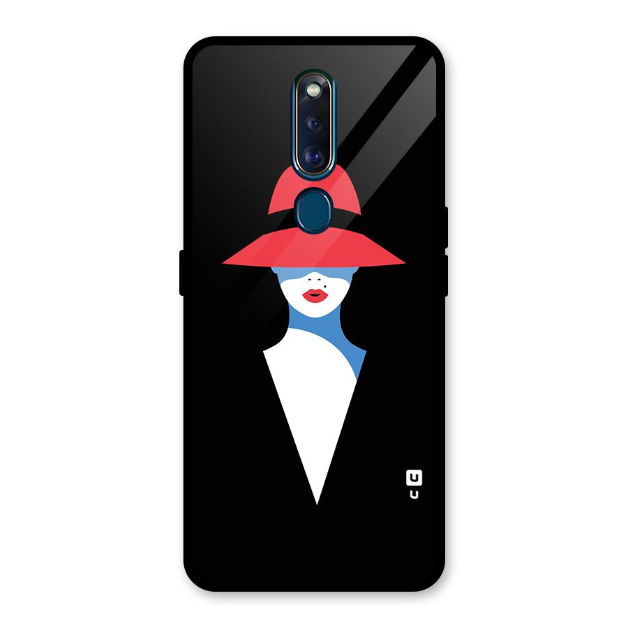 Mysterious Woman Illustration Glass Back Case for Oppo F11 Pro