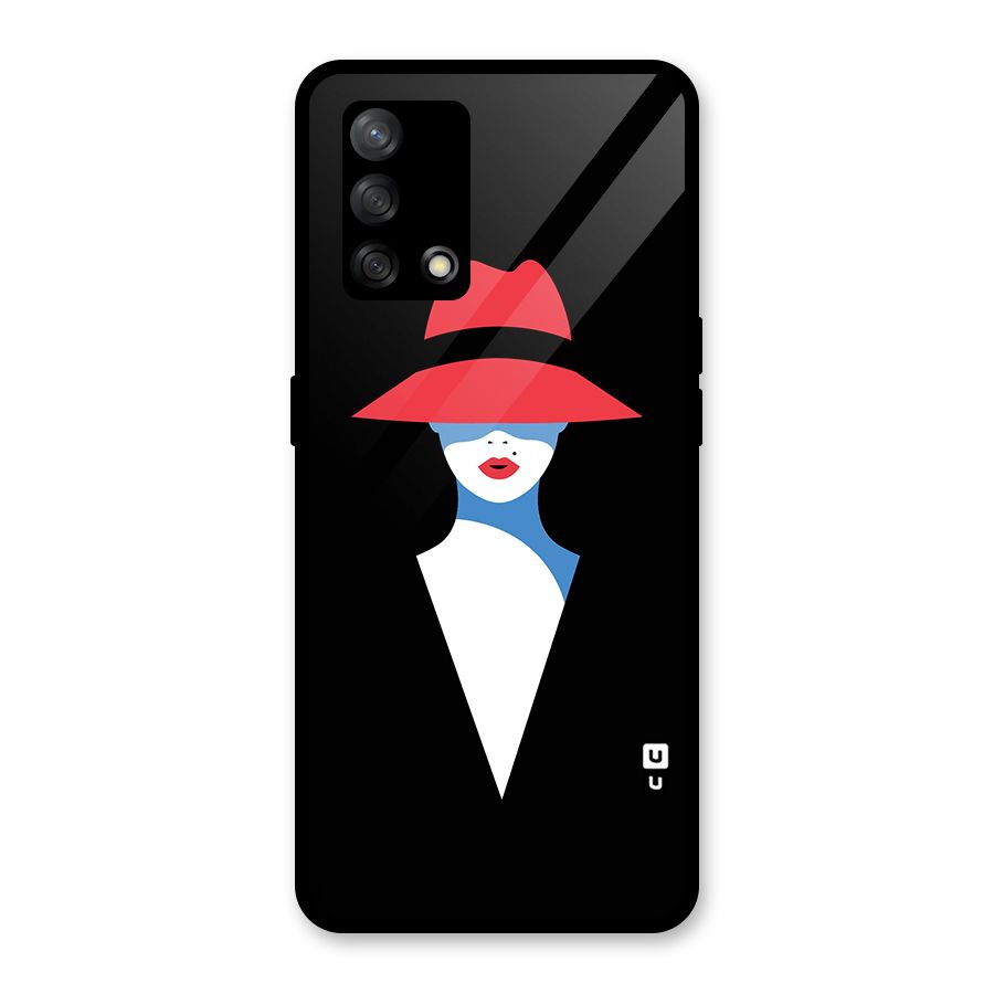 Mysterious Woman Illustration Glass Back Case for Oppo F19