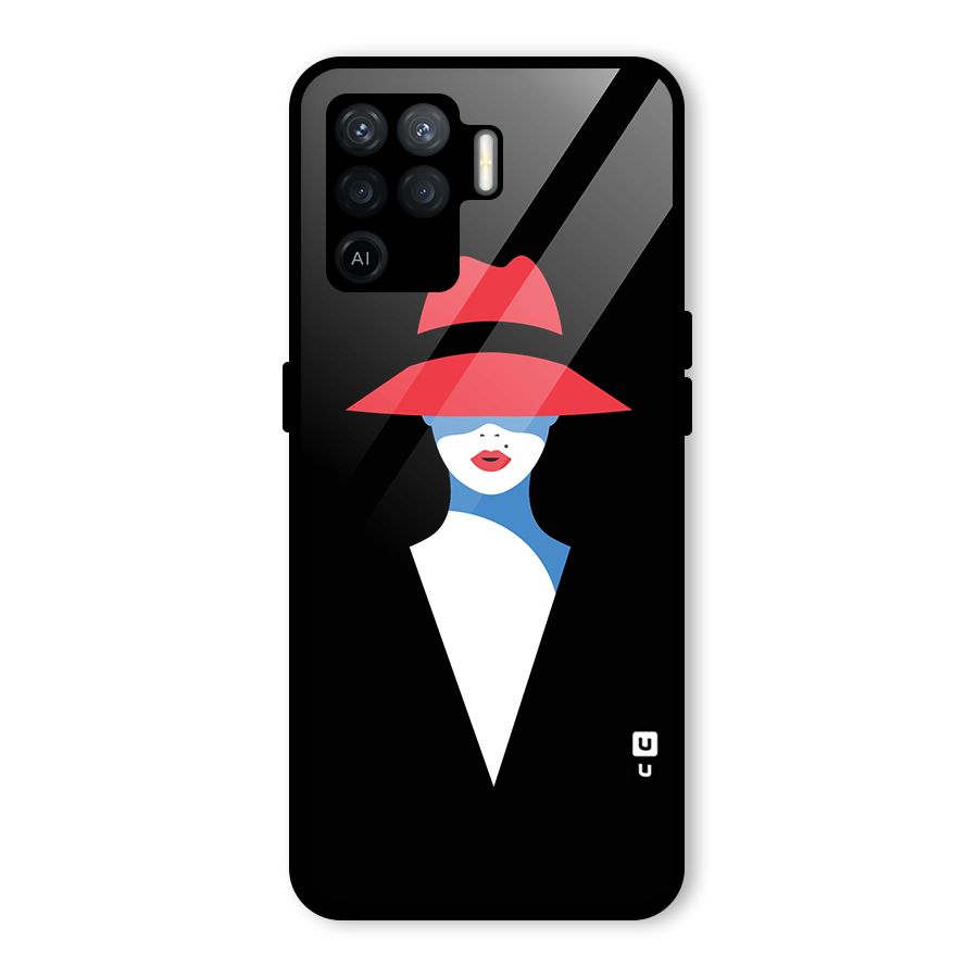 Mysterious Woman Illustration Glass Back Case for Oppo F19 Pro