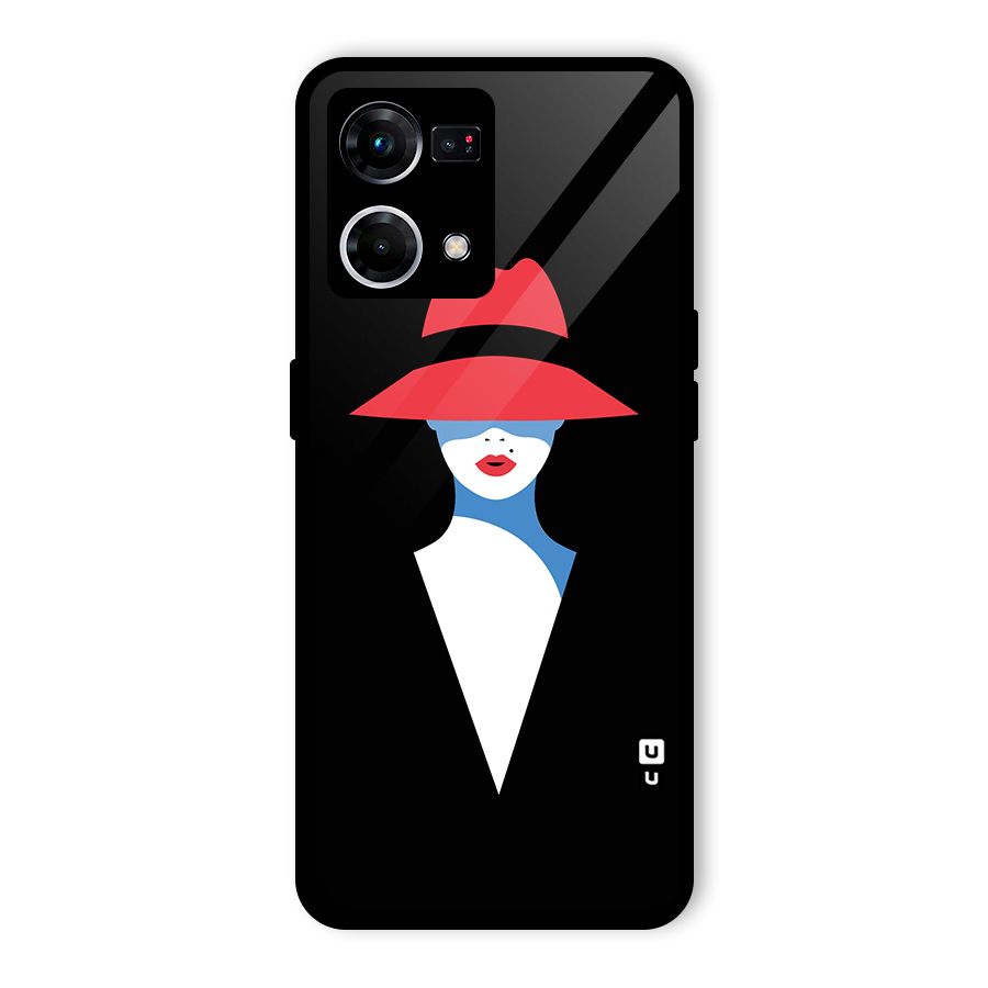 Mysterious Woman Illustration Glass Back Case for Oppo F21s Pro 4G