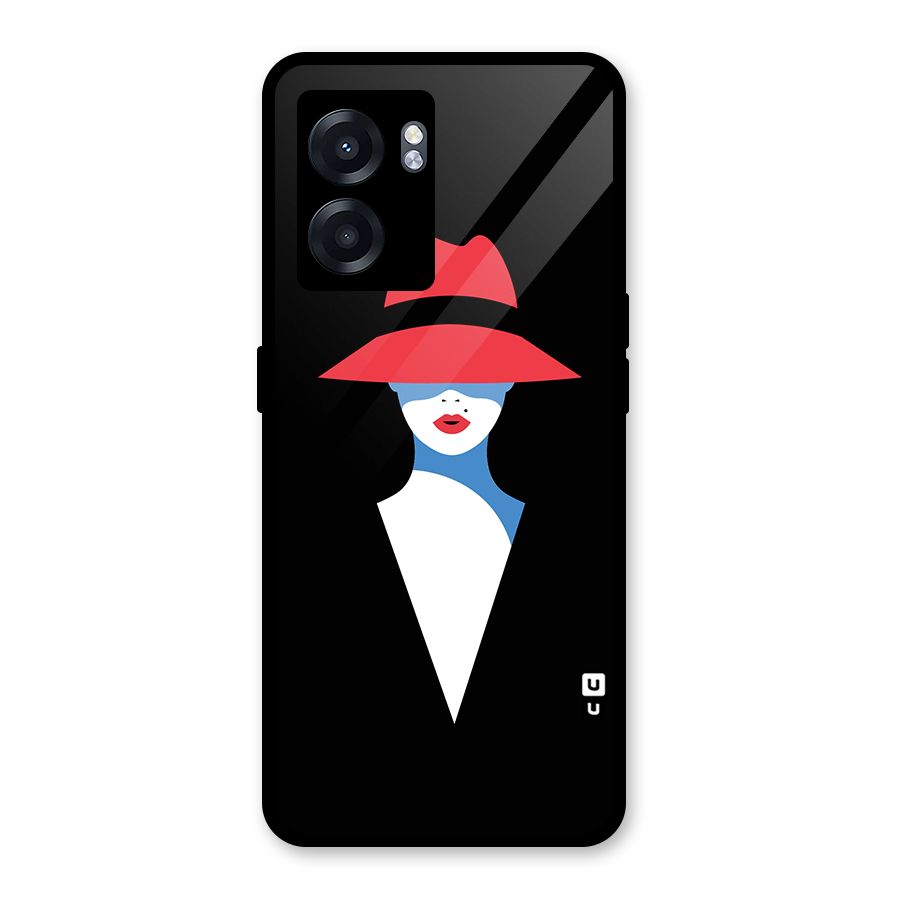 Mysterious Woman Illustration Glass Back Case for Oppo K10 (5G)