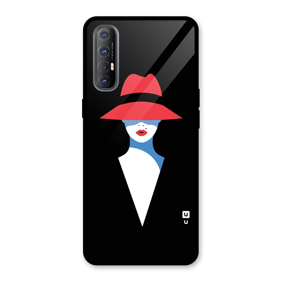 Mysterious Woman Illustration Glass Back Case for Oppo Reno3 Pro