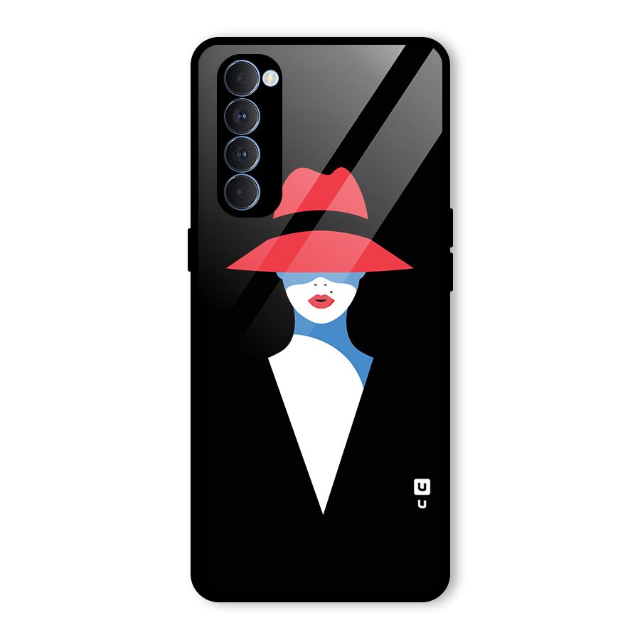 Mysterious Woman Illustration Glass Back Case for Oppo Reno4 Pro