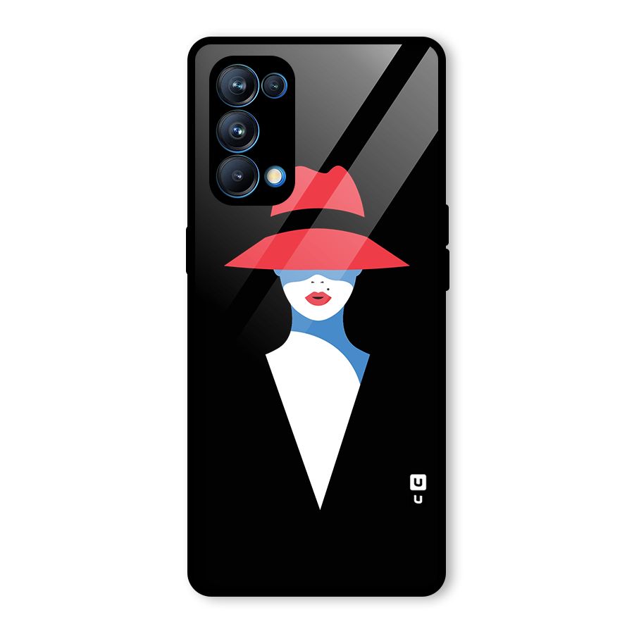 Mysterious Woman Illustration Glass Back Case for Oppo Reno5 Pro 5G