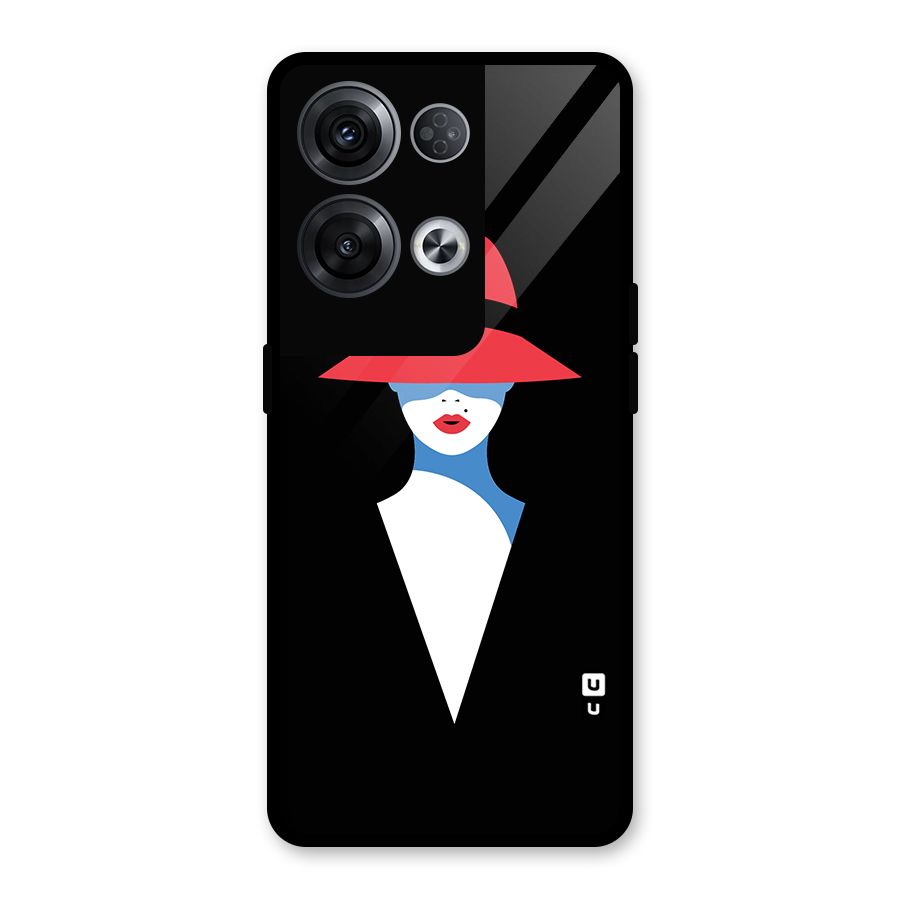 Mysterious Woman Illustration Glass Back Case for Oppo Reno8 Pro 5G