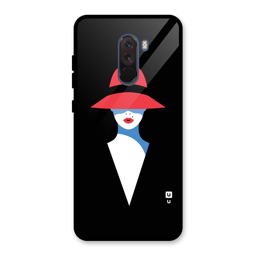 Mysterious Woman Illustration Glass Back Case for Poco F1