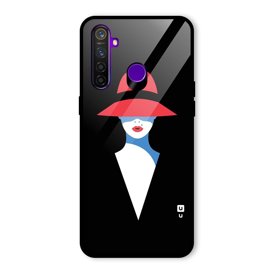 Mysterious Woman Illustration Glass Back Case for Realme 5 Pro