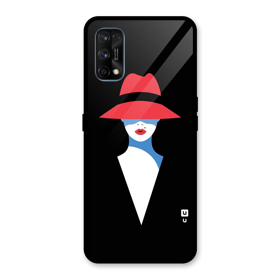 Mysterious Woman Illustration Glass Back Case for Realme 7 Pro