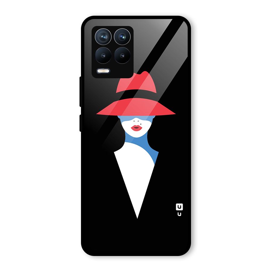 Mysterious Woman Illustration Glass Back Case for Realme 8 Pro