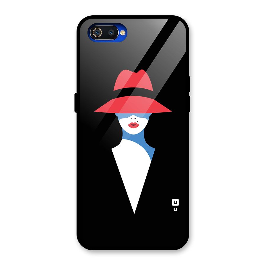 Mysterious Woman Illustration Glass Back Case for Realme C2