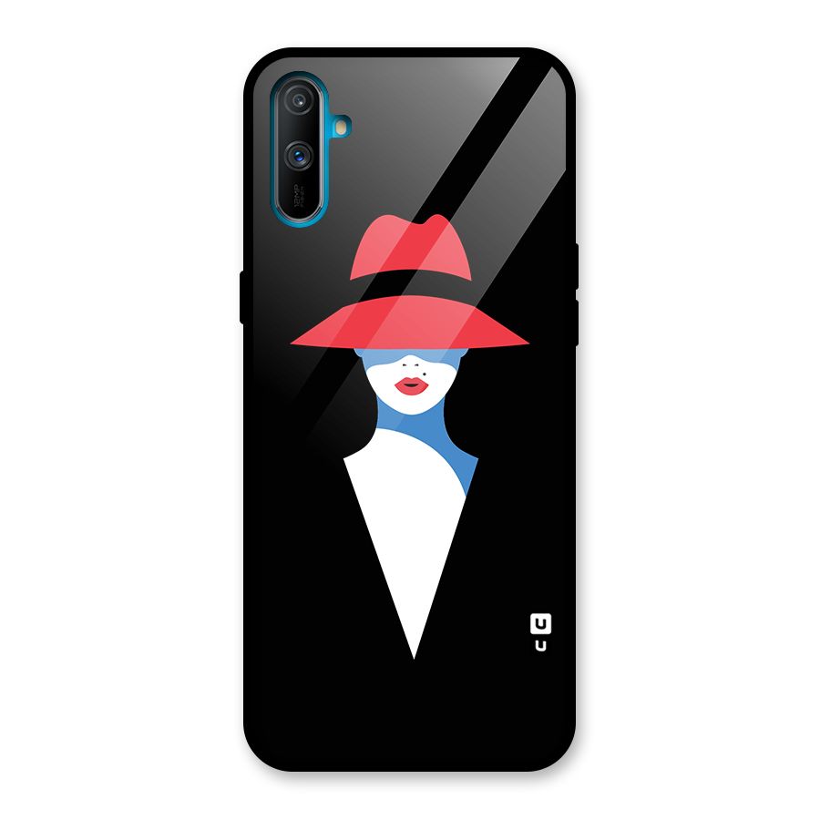 Mysterious Woman Illustration Glass Back Case for Realme C3