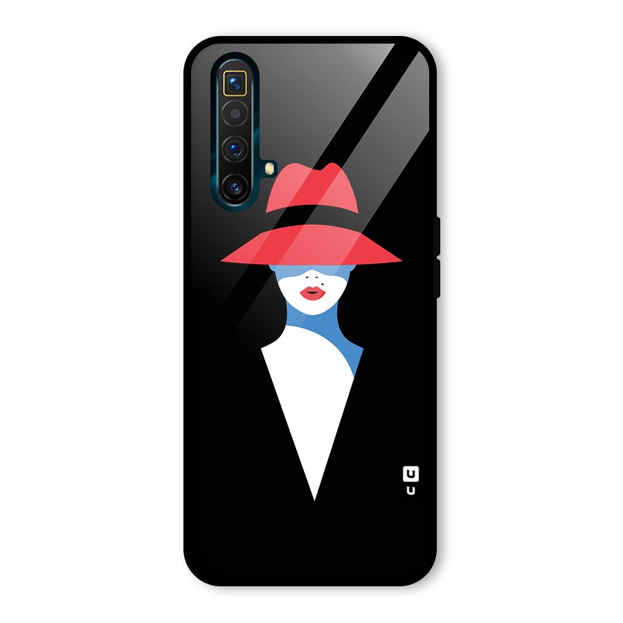 Mysterious Woman Illustration Glass Back Case for Realme X3