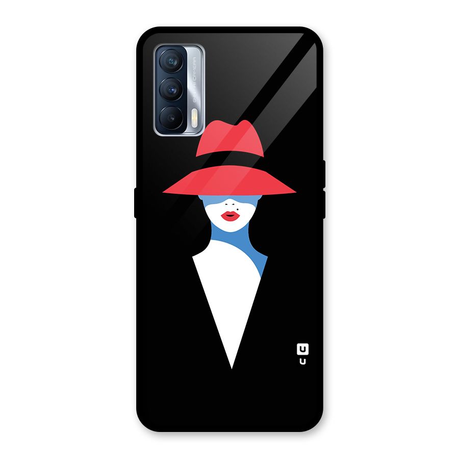 Mysterious Woman Illustration Glass Back Case for Realme X7