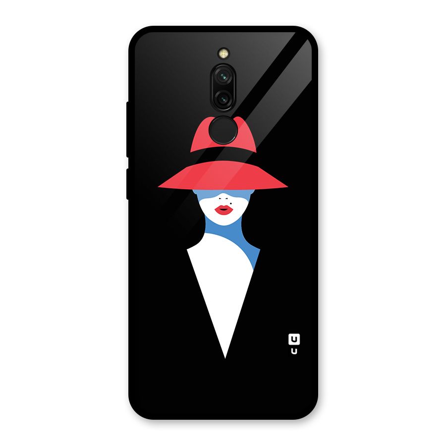 Mysterious Woman Illustration Glass Back Case for Redmi 8