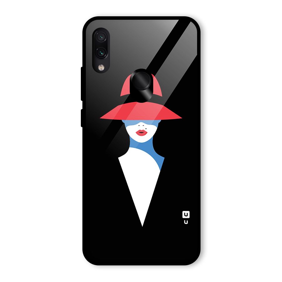 Mysterious Woman Illustration Glass Back Case for Redmi Note 7