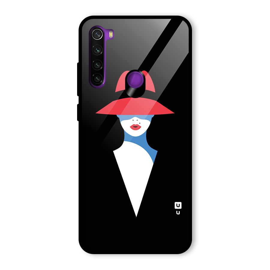 Mysterious Woman Illustration Glass Back Case for Redmi Note 8